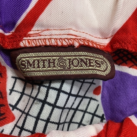 Vintage Smith & Jones Abstract Floral Skirt 80s Size 16 Waist 27"-38" - Picture 4 of 7